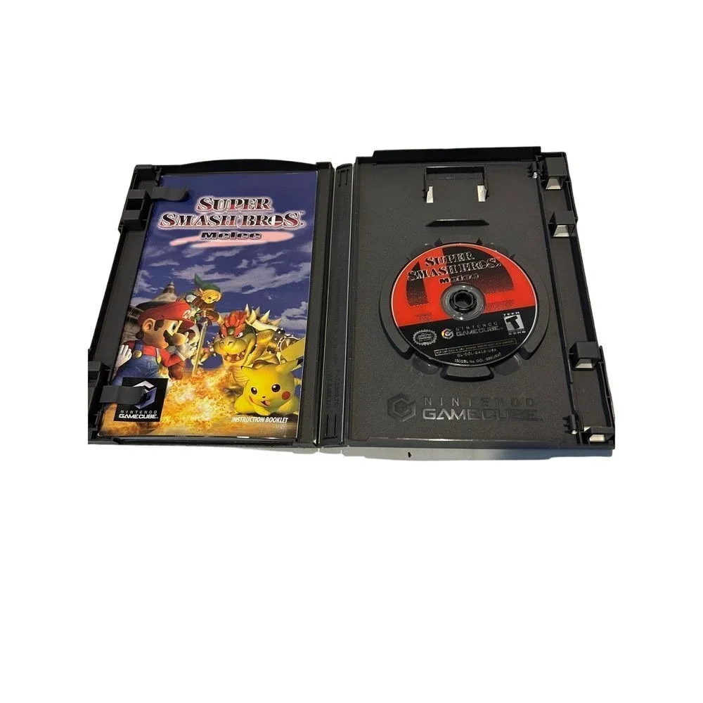 Nintendo Super Smash Bros Melee GameCube NTSC-U/C Black Case Manual CIB